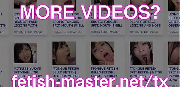  Japanese Asian Tongue Spit Face Nose Licking Sucking Kissing Handjob Fetish - More at fetish-master.net
